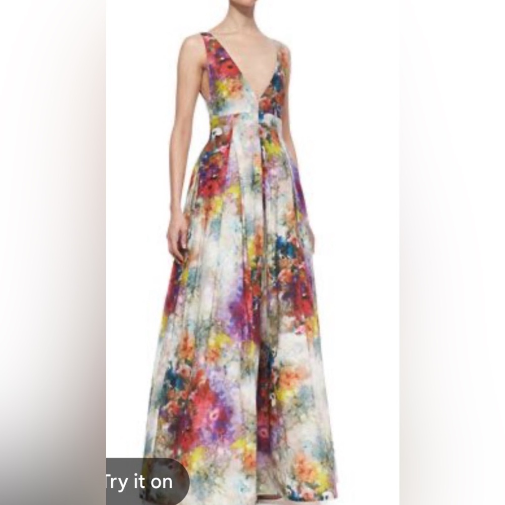 Alice and Olivia Chantal gown in Monet size 10 - Picture 6 of 11